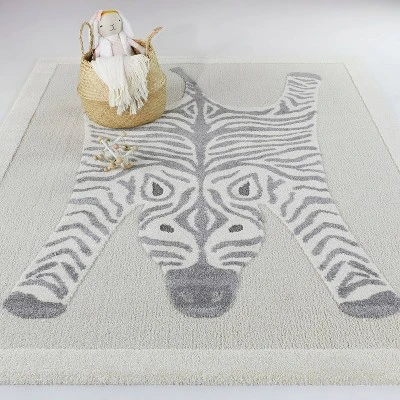 Zebby Animal Print Kids' Area Rug Cream - Balta Rugs