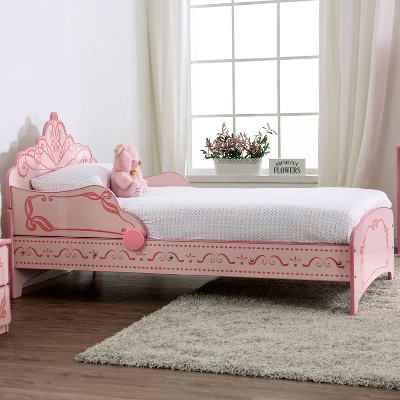Twin Nemma Princess Crown Twin Bed Pink - Homes: Inside + Out
