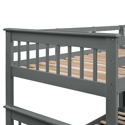 Twin-Over-Full Bunk Bed With Storage Stairs And Guard Rail - ModernLuxe - Image 9