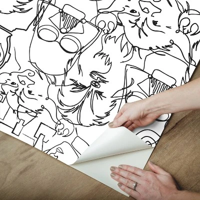 Star Wars Saga Line Sketches Peel And Stick Wallpaper Gray - RoomMates - Image 8