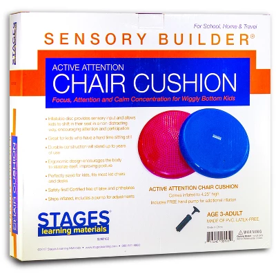Stages Learning Materials Sensory Builder Active Attention Chair Cushion, Red - Image 2