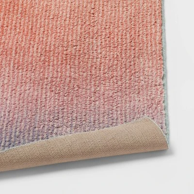 4'x5'6" Ombre Neon Rainbow Tufted Kids' Rug - Pillowfort™ - Image 3