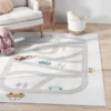 Well Woven Playful Roads Kids Road Traffic Playmat Area Rug