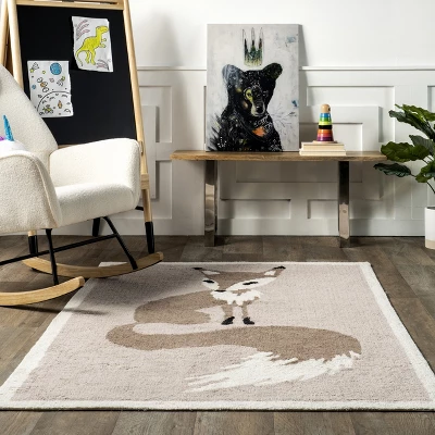 NuLOOM Nola Fox Machine Washable Kids Area Rug - Image 7