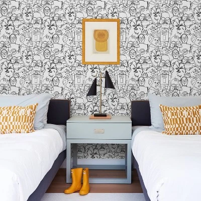 Star Wars Saga Line Sketches Peel And Stick Wallpaper Gray - RoomMates - Image 3