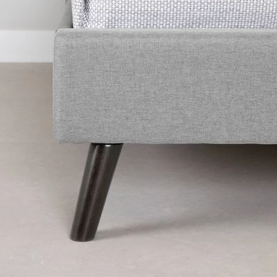 Dylane Upholstered Platform Bed And Headboard Pale Soft - South Shore - Image 5