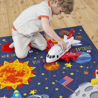 KC CUBS Boy & Girl Kids Outer Space Solar System Planets Educational Learning & Game Play Area Nursery Bedroom Classroom Rug Carpet - Image 4