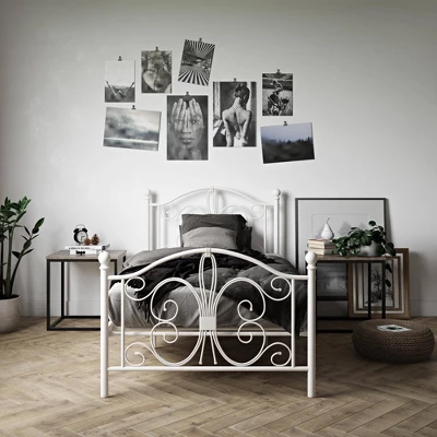 Twin Kids' Bombay Metal Bed White - Room & Joy - Image 2