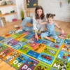 KC CUBS | Looney Tunes Boy & Girl Kids ABC Alphabet, Jobs & Objects Educational Learning & Play Nursery Bedroom Classroom Rug Carpet
