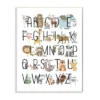24"x1.5"x30" Boho Animal Abc's Oversized Stretched Canvas Wall Art - Stupell Industries