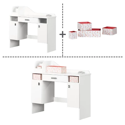 Tiara Makeup Desk Pure White - South Shore - Image 8