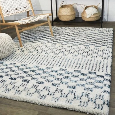Mendieta Checkered Shag Kids' Rug - Balta Rugs - Image 4