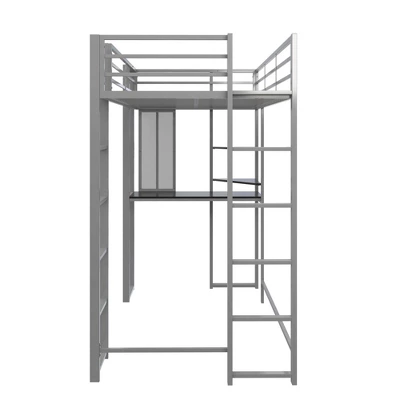 Twin Adele Loft Bed With Desk Silver - Room & Joy - Image 6