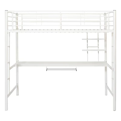 Full Analise Metal Loft Bed With Wood Desk - Saracina Home - Image 3