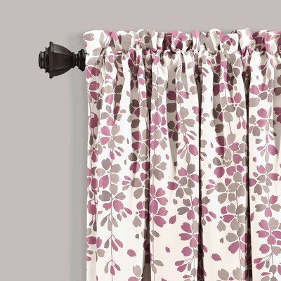 Set Of 2 Weeping Flower Light Filtering Window Curtain Panels - Lush Décor