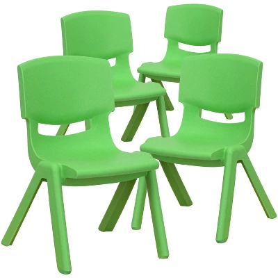 Flash Furniture 4 Pack Plastic Stackable School Chairs With 10.5" Seat Height - Image 11