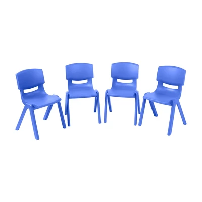 ECR4Kids Plastic School Stack Chair For Indoors And Outdoors, 14in Seat Height, 4-Pack - Image 6