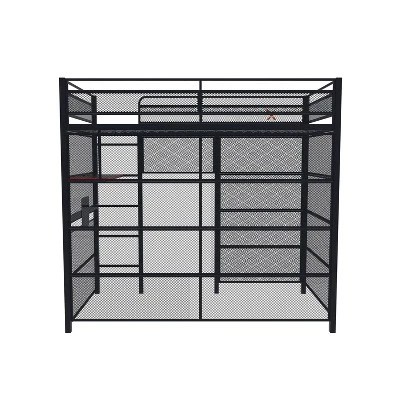 Twin Battle Den Gaming Bunk Bed With TV Mount Black - X Rocker - Image 11