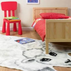 Walk On Me Faux Fur Super Soft Kids Sheep Rug Tufted With Non-slip Backing Area Rug
