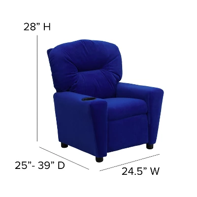 Flash Furniture Contemporary Kids Recliner With Cup Holder - Image 9