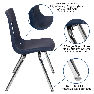 Flash Furniture Advantage Student Stack School Chair - 16-inch - Image 4