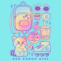 Junior's Turning Red Red Panda Girl Mei Lee Racerback Tank Top