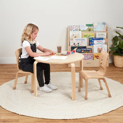 ECR4Kids Bentwood Chairs, Stackable School Chairs, Assembled, 2-Pack - Natural - Image 4