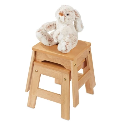 Melissa & Doug Wooden Stools - Set Of 2 - Natural - Image 4