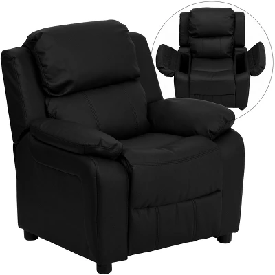 Flash Furniture Deluxe Padded Contemporary Kids Recliner With Storage Arms - Image 20