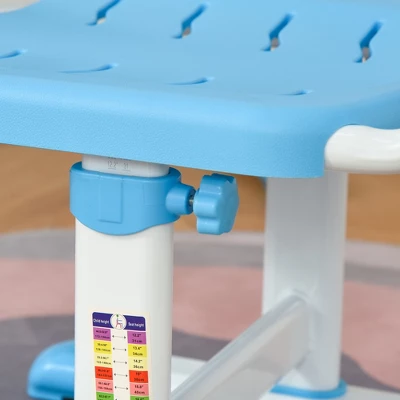 Qaba Kids Table And Chair Set, Activity Desk With USB Lamp, Storage Drawer For Study, Activities, Arts, Or Crafts - Image 5