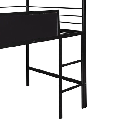 Twin Size Metal House Loft Bed With Slide And Two-Sided Writable Wooden Board-ModernLuxe - Image 6