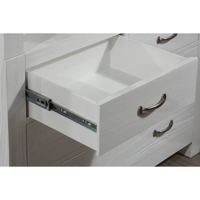 Twin Highlands Loft Bed With Desk, Chair And Hanging Nightstand White - Hillsdale Furniture - Image 4