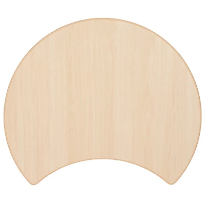 Emma And Oliver 25.125"W X 35.5"L Crescent Natural Plastic Adjustable Activity Table-Seats 4 - Image 5