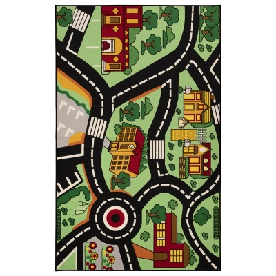 City Cruising Non-Slip Kids Playroom Decor Washable Indoor Area Rug By Blue Nile Mills - Image 7
