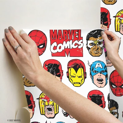 Marvel Comics Classic Faces Peel & Stick Wallpaper - RoomMates - Image 6
