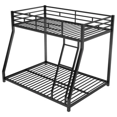 Twin Over Full Metal Floor Bunk Bed With Ladder-ModernLuxe - Image 4