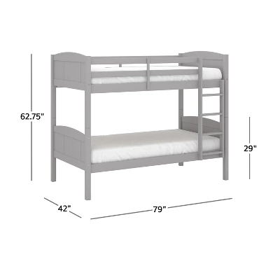 Twin Over Twin Alexis Wood Arch Bunk Bed - Hillsdale Furniture - Image 2