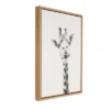 24" X 18" Giraffe Framed Canvas Art - Uniek