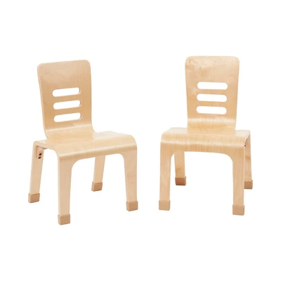 ECR4Kids Bentwood Chairs, Stackable School Chairs, Assembled, 2-Pack - Natural - Image 9