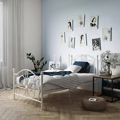 Twin Kids' Bombay Metal Bed White - Room & Joy - Image 3