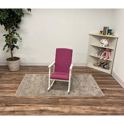 Kids' Rocking Chair With Fully Upholstered And Seat Back Pink - Gift Mark - Image 4