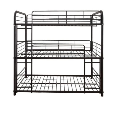 Full Cairo Triple Bunk Bed Sandy Black - Acme Furniture