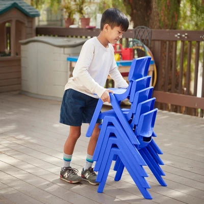 ECR4Kids Plastic School Stack Chair For Indoors And Outdoors, 14in Seat Height, 4-Pack - Image 4