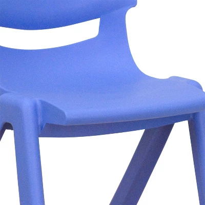 Flash Furniture 10 Pack Plastic Stackable School Chair With 12" Seat Height - Image 6