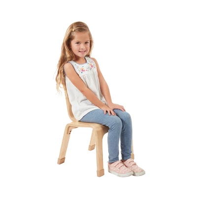 ECR4Kids Bentwood Chairs, Stackable School Chairs, Assembled, 2-Pack - Natural - Image 2
