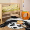 Walk On Me Faux Fur Super Soft Kids Panda Bear Rug Tufted With Non-slip Backing Area Rug