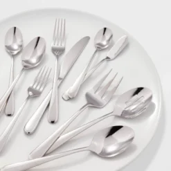 65pc Harrington Flatware Set Silver - Threshold™