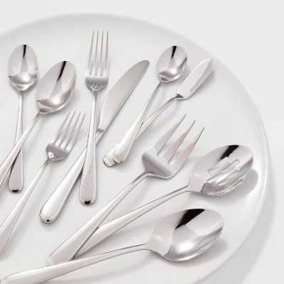 65pc Harrington Flatware Set Silver - Threshold™