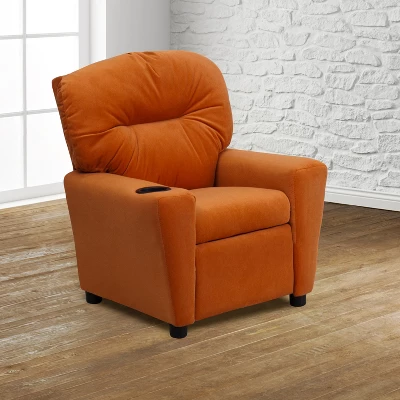 Emma And Oliver Contemporary Kids Recliner With Cup Holder - Image 12