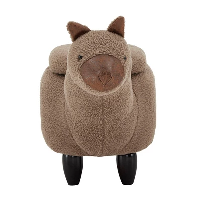 Anders Llama Storage Ottoman Brown - Inspire Q - Image 7